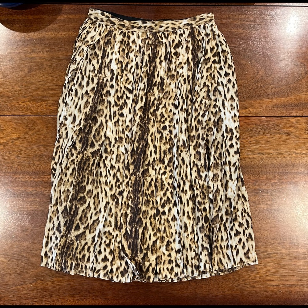 J Crew Chetah Print Midi Skirt